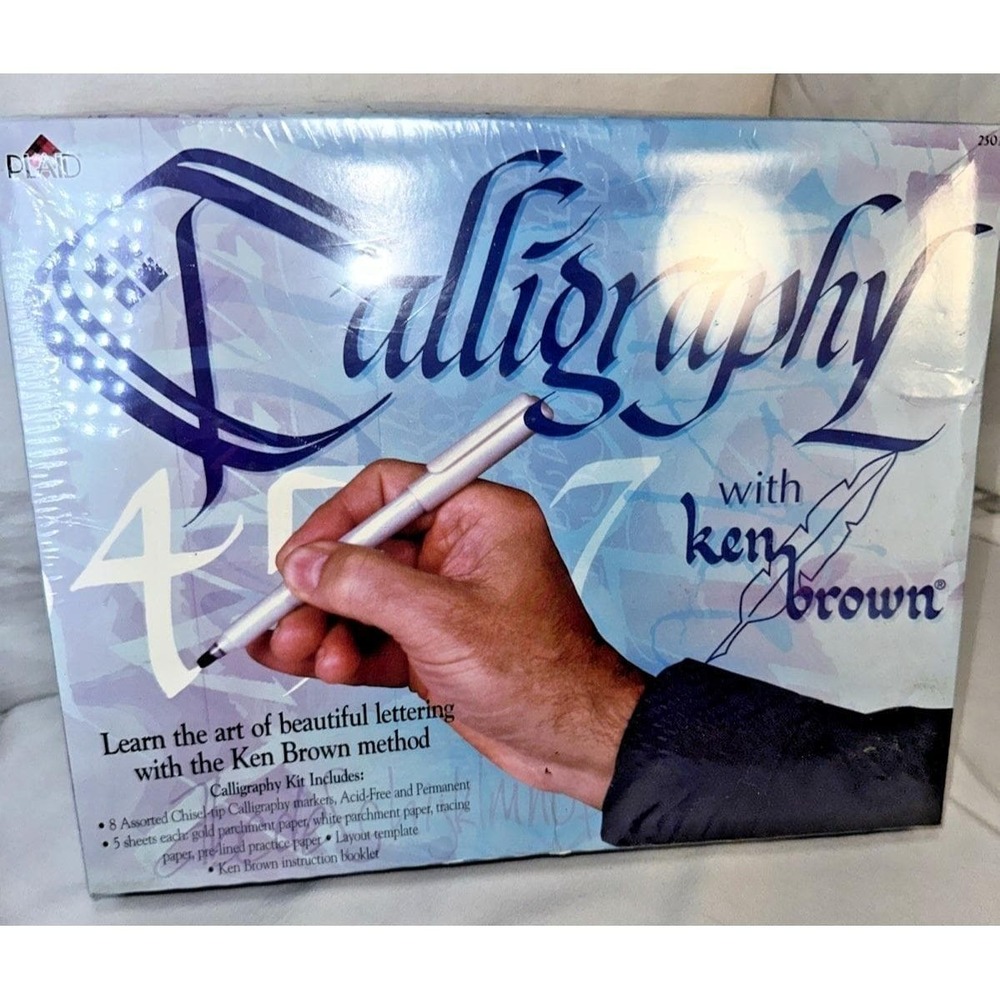 Calligraphy With Ken Brown  New & Sealed Markers, paper, Instruction Booklet